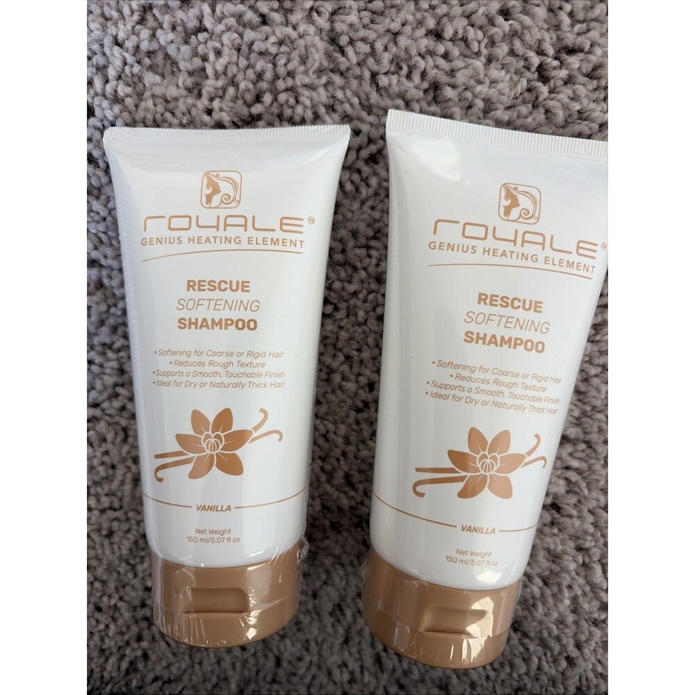 Royale Genius Heating Element Rescue Softening Shampoo Vanilla 5.07oz (Lot of 2)